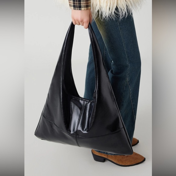 BLACK TOTE/HOBO BAG - Picture 2 of 3